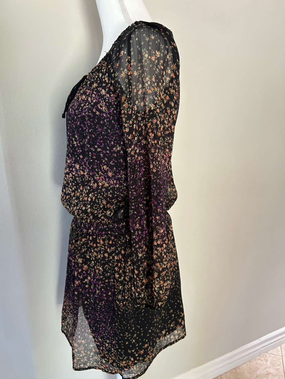 Jessica Simpson Sheer Black Floral Dress - Picture 6 of 11